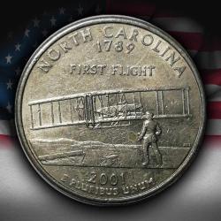 ABD 2001 YILI ¼ Dolar North Carolina ÇİLALTI