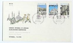 1984 FDC UNESCO - İstanbul ve Göreme Uluslararası Kampanyası, İstanbul, 15.02.1984, PTT M.O.B.Y.D. İlk Gün Zarfı (FDC-329)