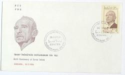 1984 FDC İsmet İnönü'nün Doğumu'nun 100. Yılı, Ankara, 24.09.1984, PTT M.O.B.Y.D. İlk Gün Zarfı (FDC-341)