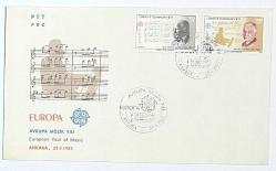 1985 FDC EUROPA-CEPT Avrupa Müzik Yılı, Ankara, 29.04.1985, PTT M.O.B.Y.D. İlk Gün Zarfı (FDC-350)