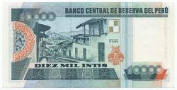 Peru 1988 Yılı 10,000 Inti Çil