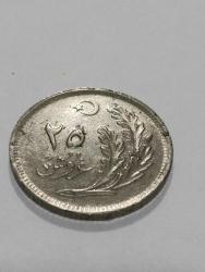 1928 1.EMİSYON ÇİL ALTI  KONDİSYONDA MANDA GÖZÜ 25 KURUŞ