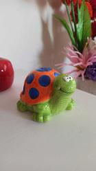 vintage seramik kaplumbağa kumbara & 15x9cm