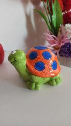 vintage seramik kaplumbağa kumbara & 15x9cm