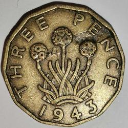 İNGİLTERE 1943   3 PENCE