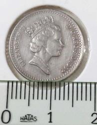 1992 İNGİLTERE (BİRLEŞİK KRALLIK) 5 PENCE (İNGİLİZ STERLİNİ) KRALIÇE II.ELİZABETH FİGÜRLÜ ORİJİNAL MADENİ PARASI QQ2BB3 ÇOK NADİRDİR