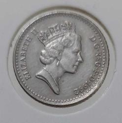 1992 İNGİLTERE (BİRLEŞİK KRALLIK) 5 PENCE (İNGİLİZ STERLİNİ) KRALIÇE II.ELİZABETH FİGÜRLÜ ORİJİNAL MADENİ PARASI QQ2BB3 ÇOK NADİRDİR