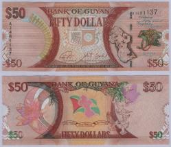 Guyana 2016 Yılı 50 Dolar Bağımsızlığın 50nci Yılı ÇİL