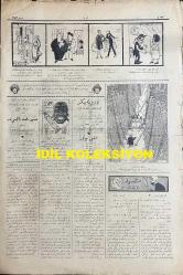 Osmanlıca Akbaba Mizah Dergisi-Gazetesi, Orijinal Dönem Basım, (Ottoman Magazine-Newspaper) - 22 Nisan 1926 - Sayı: 353 - Karikatürist Ramiz Gökçe'nin Benito Mussolini'yi Tasvir Eden Çalışması: Siyaset Sahnesi 