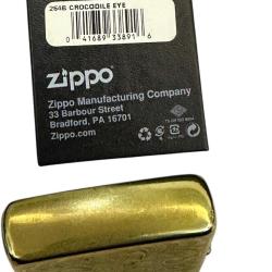 Orjinal Zippo Timsah gözü Crocodile eye gold tone çakmak Çok Temiz