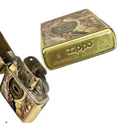 Orjinal Zippo Timsah gözü Crocodile eye gold tone çakmak Çok Temiz