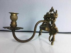 Antika 19.Yüzyıl Barok Tarzı Bornz Piyano Şamdan..