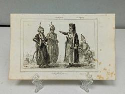 Nadir 1800'ler Orijinal Avrupa Baskısı Osmanlı Yeniçeriler Gravür