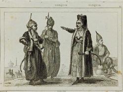 Nadir 1800'ler Orijinal Avrupa Baskısı Osmanlı Yeniçeriler Gravür