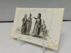 Nadir 1800'ler Orijinal Avrupa Baskısı Osmanlı Yeniçeriler Gravür