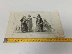 Nadir 1800'ler Orijinal Avrupa Baskısı Osmanlı Yeniçeriler Gravür