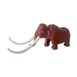 Lego® mammoth01 Kara Hayvanı, Beyaz Dişli Tüylü Mamut (Kızıl Kahverengi)