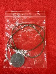 ESKİ METAL 5LİRA PARA KOLYE ,EL YAPIMI, KOLEKSİYONLUK, KULLANIMA UYGUN SIFIR.