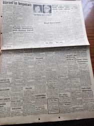 Hürriyet Gazetesi - Turkish Newspaper - 29 Mayıs 1960 - Yeni Hükümet Devlet Reisi Orgeneral Cemal Gürsel Tarafından Kuruldu fotoğraf - Adnan Menderes Kaçarken Nasıl Ele Geçti - Fatin Rüştü Zorlu'nun Eşi Mücevherlerini Kaçırmak İstedi - Kabine Üyeleri kimlerdir fotoğraf - Hürriyet Şehitlerinin Mezarları Aranıyor fotoğraf - İstanbul 507 Yıl Önce Bugün Türk Olmuştu - Celal Bayar İstifa Etti - Ordunun Hürriyet Hareketini Nasıl Yaptığı Dün Açıklandı - Hapisteki Gazeteciler Dün Serbest Bırakıldılar -İsimsiz Kadın Aşk Ve His Romanı Yazan Theresa Drake Yazı Dizisi - Dedektif Nik'in Maceraları Çizgi Roman - Altay Bugün America Takımı İle Karşılaşıyor - Kalp Aldanmaz Aşk Ve Macera Romanı Çizen Faruk Geç - İskoçya Milli Maçının Yapılma İhtimali Arttı - Sophia Loren Çocuğu Olmadığı İçin Üzgün - Allah Çocukları Unuttu Yazan Oya Baydar Yazı Dizisi - John Saxon Hollywood'un En Mesut Bekarı - Ankara Ve İstanbul Dünü Nasıl Geçirdi Fotoğraflar - Büyük Ata'nın Huzurunda fotoğraf