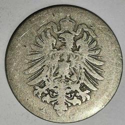 ALMANYA  1876 A   10 PFENNIG