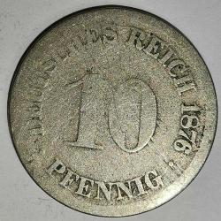 ALMANYA  1876    10 PFENNIG