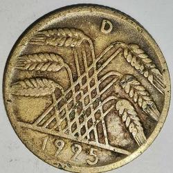 ALMANYA  1925 D   10 PFENNIG