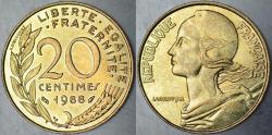 FRANSA 20 CENTIMES 1988 ÇİLALTI.