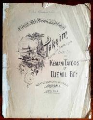 Osmanlıca Nota - Kemani Tateos et Djemil Bey - Taksim