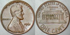 AMERİKA 1 CENT 1961 LINCOLN MEMORIAL CENT. 19 mm
