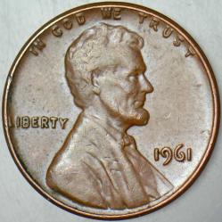 AMERİKA 1 CENT 1961 LINCOLN MEMORIAL CENT. 19 mm