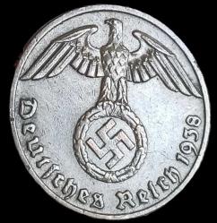 Almanya 1938 F Adolf Hitler Dönemi 1 Reichspfenig