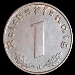 Almanya 1938 J Adolf Hitler Dönemi 1 Reichspfenig