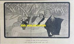 Osmanlıca Akbaba Mizah Dergisi-Gazetesi, Orijinal Dönem Basım, (Ottoman Magazine-Newspaper) - 29 Nisan 1926 - Sayı: 355 - Karikatürist Ramiz Gökçe'nin Çalışması: Türk-Rus ve Rus-Alman İttifakı Nasıl Hesap Edilmeli... - Vergiler 