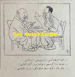 Osmanlıca Akbaba Mizah Dergisi-Gazetesi, Orijinal Dönem Basım, (Ottoman Magazine-Newspaper) - 29 Nisan 1926 - Sayı: 355 - Karikatürist Ramiz Gökçe'nin Çalışması: Türk-Rus ve Rus-Alman İttifakı Nasıl Hesap Edilmeli... - Vergiler 