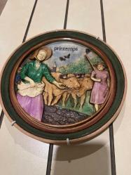 ANTİKA DUVAR TABAĞI BELÇİKA YAPIMI  FRANSIZCA 