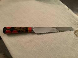 SOVYET DÖNEMİ DAMGALI AHŞAP İŞLEMELİ SAPLI EKMEK BIÇAĞI