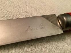 SOVYET DÖNEMİ DAMGALI AHŞAP İŞLEMELİ SAPLI BIÇAK