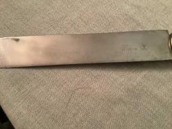 SOVYET DÖNEMİ DAMGALI AHŞAP İŞLEMELİ SAPLI BIÇAK