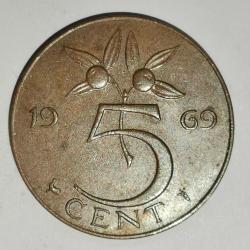 HOLLANDA 1969    5 CENT