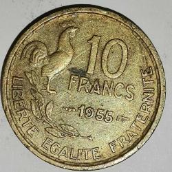 FRANSA  1955   10 FRANK
