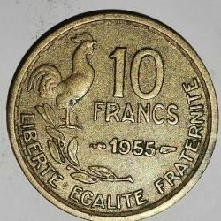 FRANSA  1955   10 FRANK