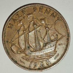 İNGİLTERE  1963  HALF PENNY