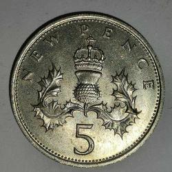 İNGİLTERE  1971   5  PENCE