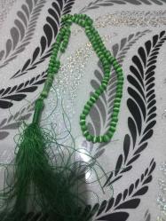 Yeşil opal cam 99 luk zikir tespihi