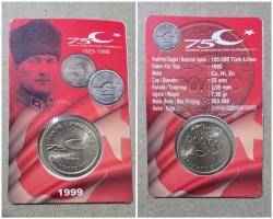 Cumhuriyetimizin 75.yılı 100.000 LİRA ÇİL