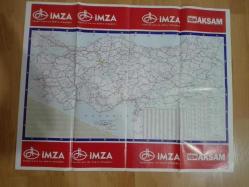 Türkiye'nin İlk Dünya Otomobili İMZA ( JETPA )  Poster ve Türkiye Haritası - 75/60 cm.