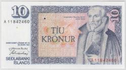 İZLANDA 1961 YILI 10 KRONUR ÇİL KÜÇÜK LEKE MEVCUT