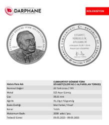 Alparslan Türkeş Cumhuriyet Dönemi Siyasetçileri No:3 Proof Baskı + Sertifikalı