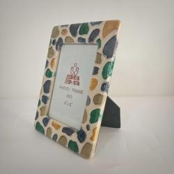 Vintage Çakıl Mozaik Seramik Çerçeve