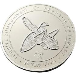 AZERBAYCAN, KARABAĞ AZERBAYCANDIR, 20 TÜRK LİRASI 2020, DARPHANE HATIRA GÜMÜŞ PARA SERTİFİKALI